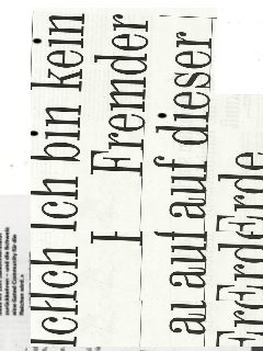 stuttering headline Ich bin kein Fremder