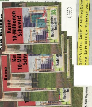 stacked campaign posters Keine 10-Millionen-Schweiz
